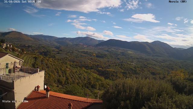 Vista dalla webcam di Nerola verso est